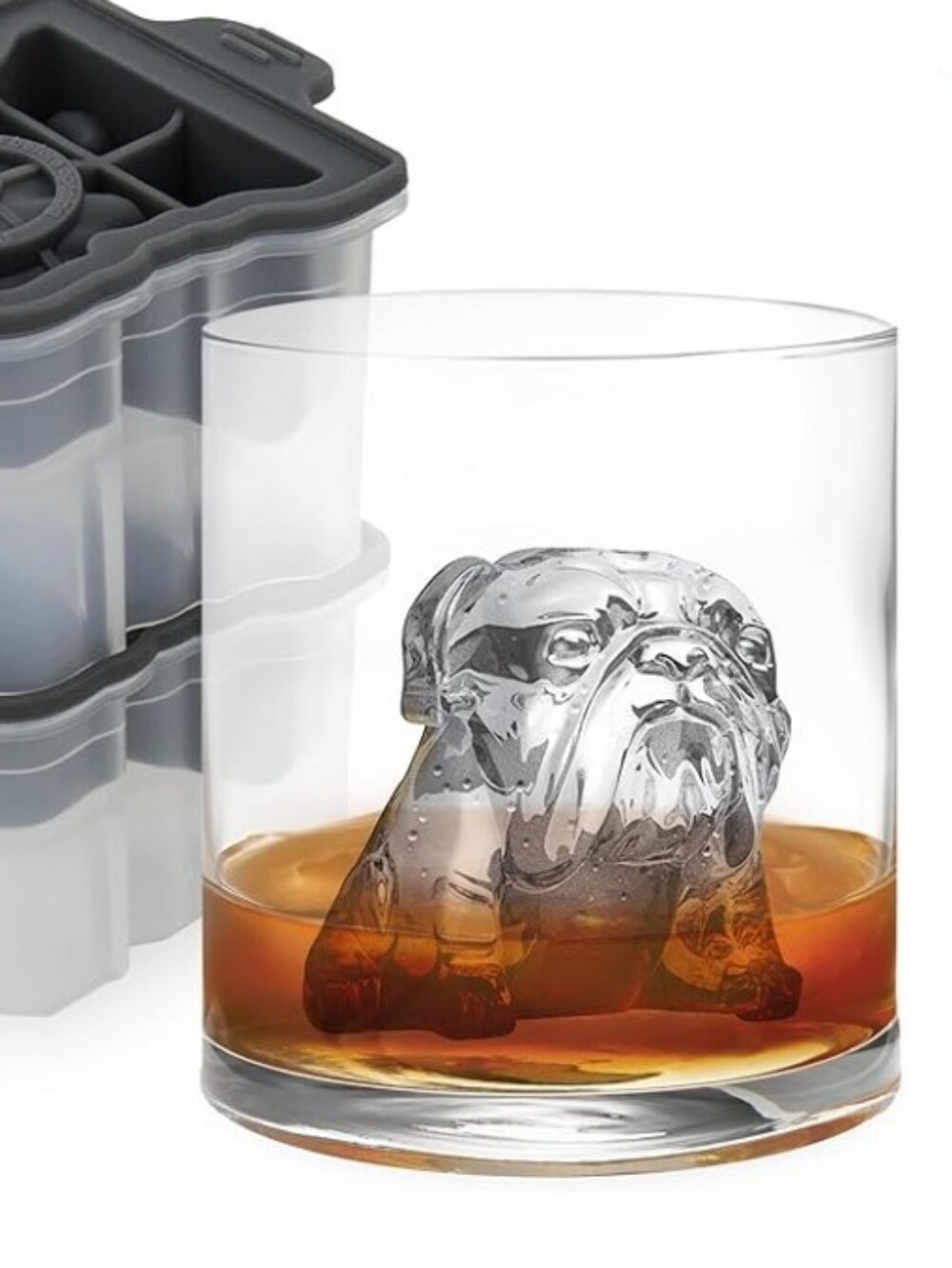 Tovolo Bulldog Ice Molds: Set of 2, slow melting, cute for parties/bulldog fans.